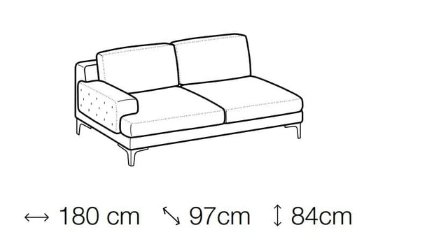 Ecksofa mit Chaiselongue Rechts, 4-Sitzer, Nixie Gelb (3)