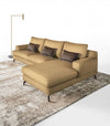 Ecksofa mit Chaiselongue Rechts, 4-Sitzer, Nixie Gelb (1)