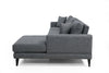 Ecksofa mit Chaiselongue Rechts, 3-Sitzer, aus Stoff, Nordi Grau (7)