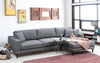 Ecksofa mit Chaiselongue Rechts, 3-Sitzer, aus Stoff, Nordi Grau