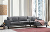 Ecksofa mit Chaiselongue Rechts, 3-Sitzer, aus Stoff, Nordi Grau (1)