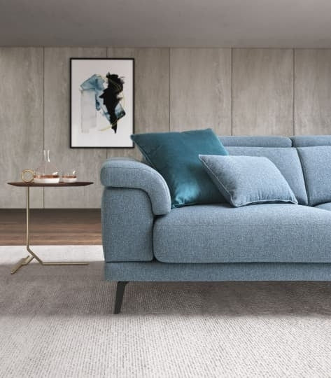 Ecksofa mit Chaiselongue Rechts, 4-Sitzer, Notos Blau (1)