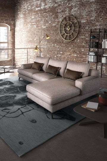 Ecksofa mit Chaiselongue Rechts, 4-Sitzer, Noxin Braun (1)