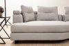 Ecksofa mit Chaiselongue Rechts, 5-Sitzer, aus Stoff, Padova Grau (4)