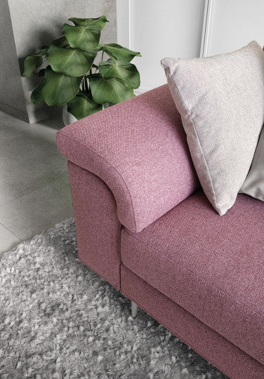 Ecksofa mit Chaiselongue Rechts, 4-Sitzer, Papilis Rosa (3)