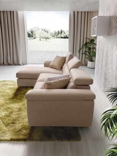 Ecksofa mit Chaiselongue Rechts, 4-Sitzer, Pier Creme (1)