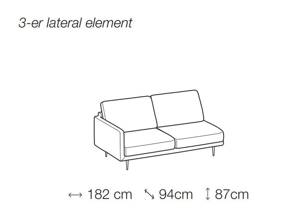 Ecksofa mit Chaiselongue Links, 3-Sitzer, Tedy Grau (4)