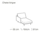 Ecksofa mit Chaiselongue Links, 3-Sitzer, Tedy Grau (5)