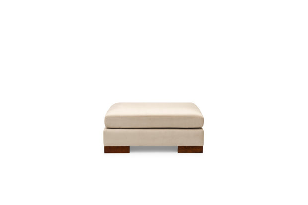 Ecksofa mit Chaiselongue Rechts, 4-Sitzer, aus Samtstoff, Tulip Beige (8)