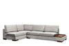 Ecksofa mit Chaiselongue Links, 4-Sitzer, aus Samtstoff, Tulip Grau (7)