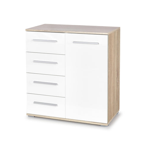 Sideboard mit 4 schubladen und 1 tür Liamis KM-2 Weiß