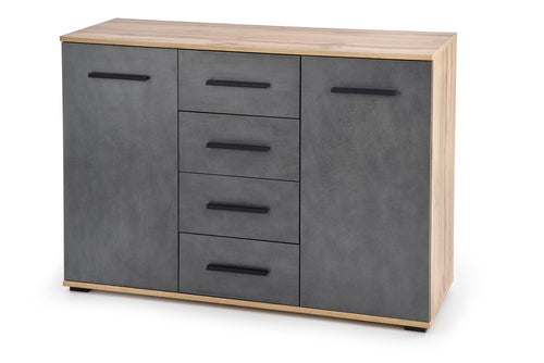 Sideboard mit 4 schubladen und 1 türen Liamis KM-4 Grau