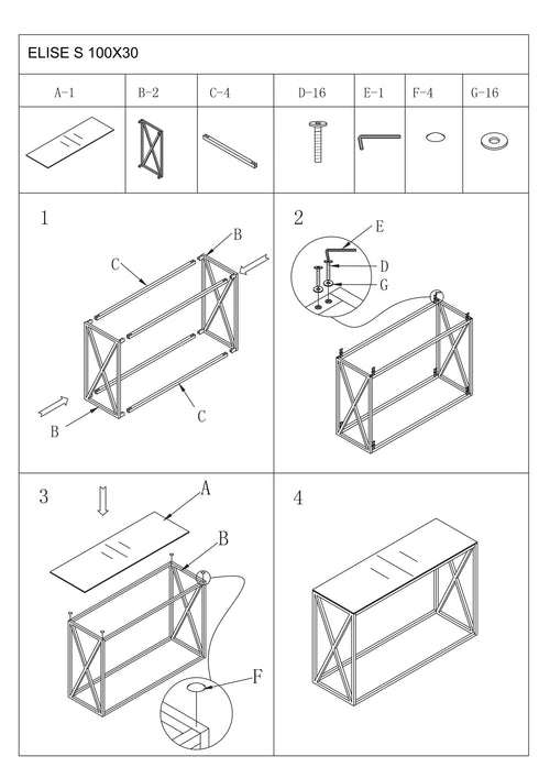 Konsolentisch Elisabett S Grau (1)