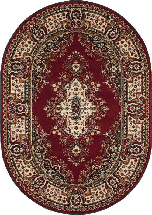 Teppich Wilton Fatima Oval Burgund & AGNLPL-STANDARD-FATIMA-DARK-RED-OVAL