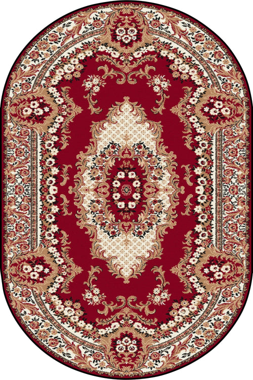 Teppich Wilton Aralia Oval Rot & AGNLPL-STANDARD-KROLEWSKI-DARK-RED-OVAL