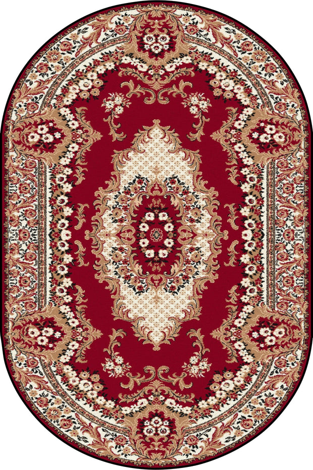 Teppich Wilton Aralia Oval Rot & AGNLPL-STANDARD-KROLEWSKI-DARK-RED-OVAL