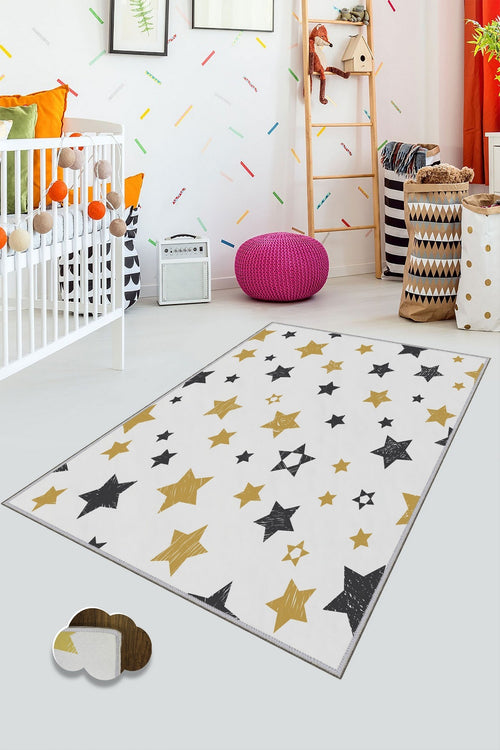 Kinderteppich Stars Mehrfarben & ASRGRP-COVOR-PENTRU-COPII-STARS-MULTICOLOR