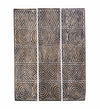 Wanddekoration 3er Set Geometric Carved Natürlich, 105 x 140 cm