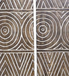 Wanddekoration 3er Set Geometric Carved Natürlich, 105 x 140 cm (1)