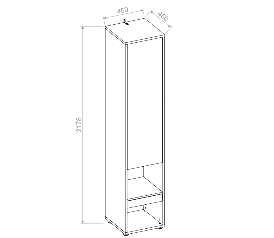 Wandklappbett mit Lattenrost, 2 kleiderschränke und LED, Bed Concept Verticale BC07 Weiß Matte, 160 x 200 cm (10)