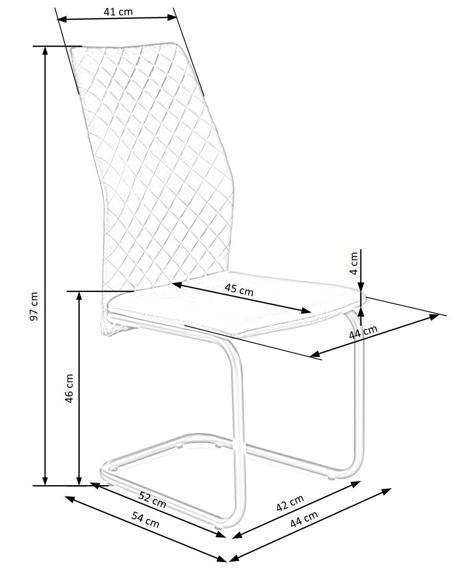 Esszimmerstuhl mit Samtstoff K444 Grün (1)