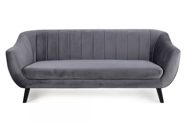 Sofa 3-Sitzer mit Samtstoff, Elite 3 Grau (1)