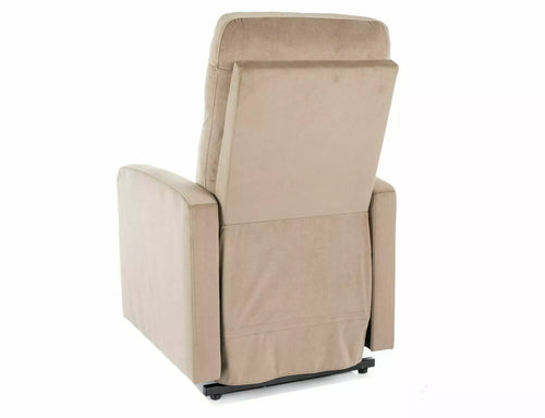 Elektrisch Relaxsessel mit Samtstoff Otus II Beige (1)