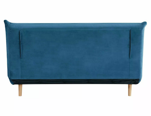 Schlafsofa 2-Sitzer mit Samtstoff, Spike II Blau (1)