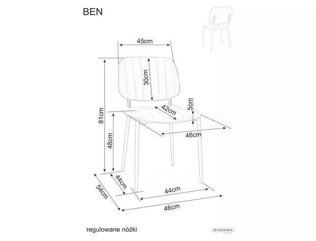 Esszimmerstuhl mit Ökoleder Ben Braun (2)