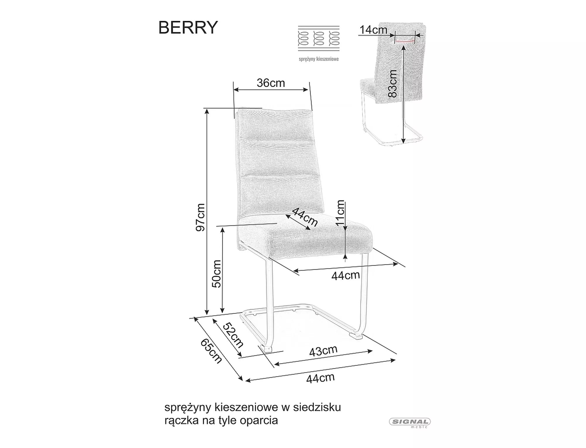 Esszimmerstuhl mit Stoff Berry Brego Grün (1)