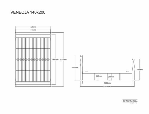 Bett aus Holz und Metall Venetia Kirschbaum (1)