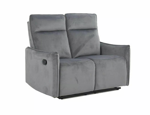 Sofa mit Relaxfunktion 2-Sitzer in velluto Travis 2 Grau