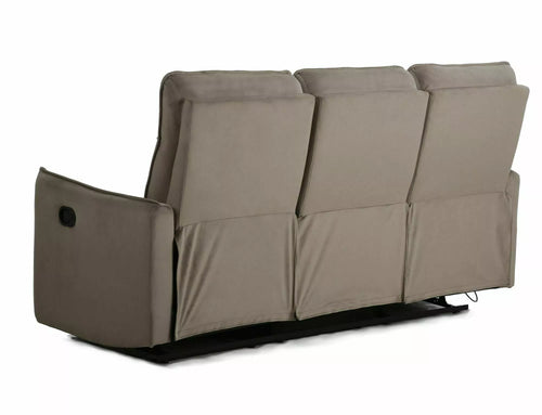 Sofa mit Relaxfunktion 3-Sitzer in velluto Travis 3 Beige (1)