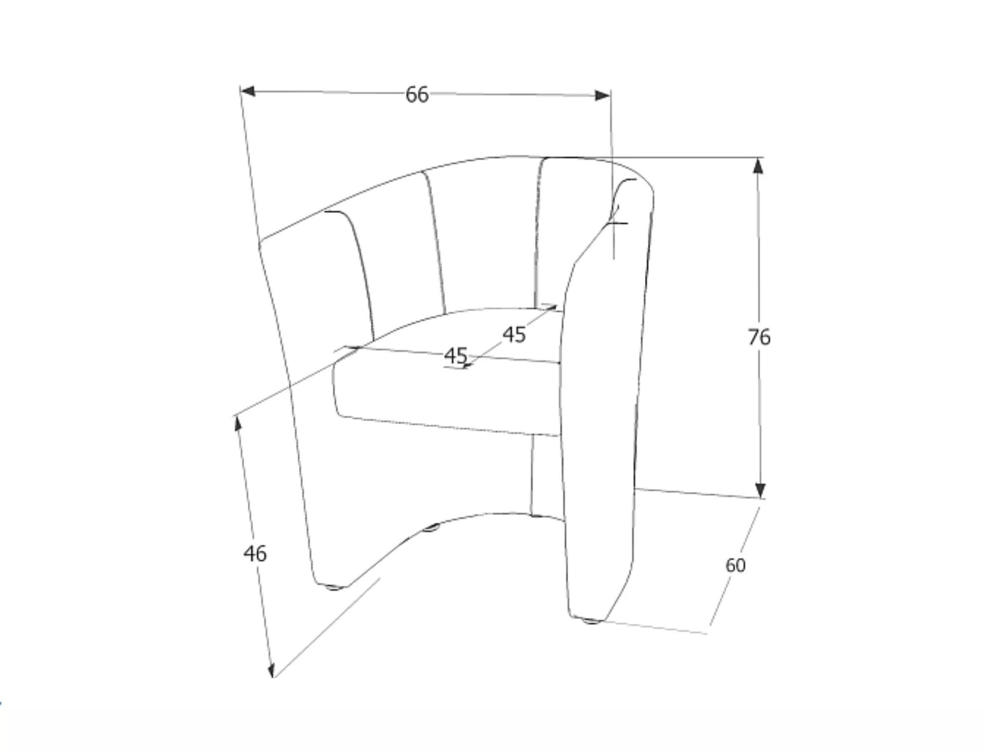 Sessel mit Samtstoff TM-1 Grau (1)