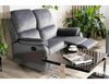 Sofa mit Relaxfunktion 2-Sitzer in velluto Spencer 2 Grau (1)