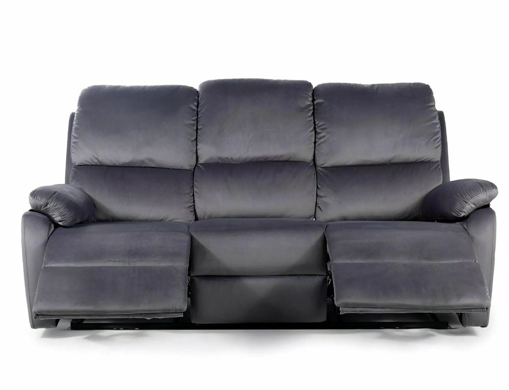 Sofa mit Relaxfunktion 3-Sitzer in velluto Spencer 3 Grau (1)