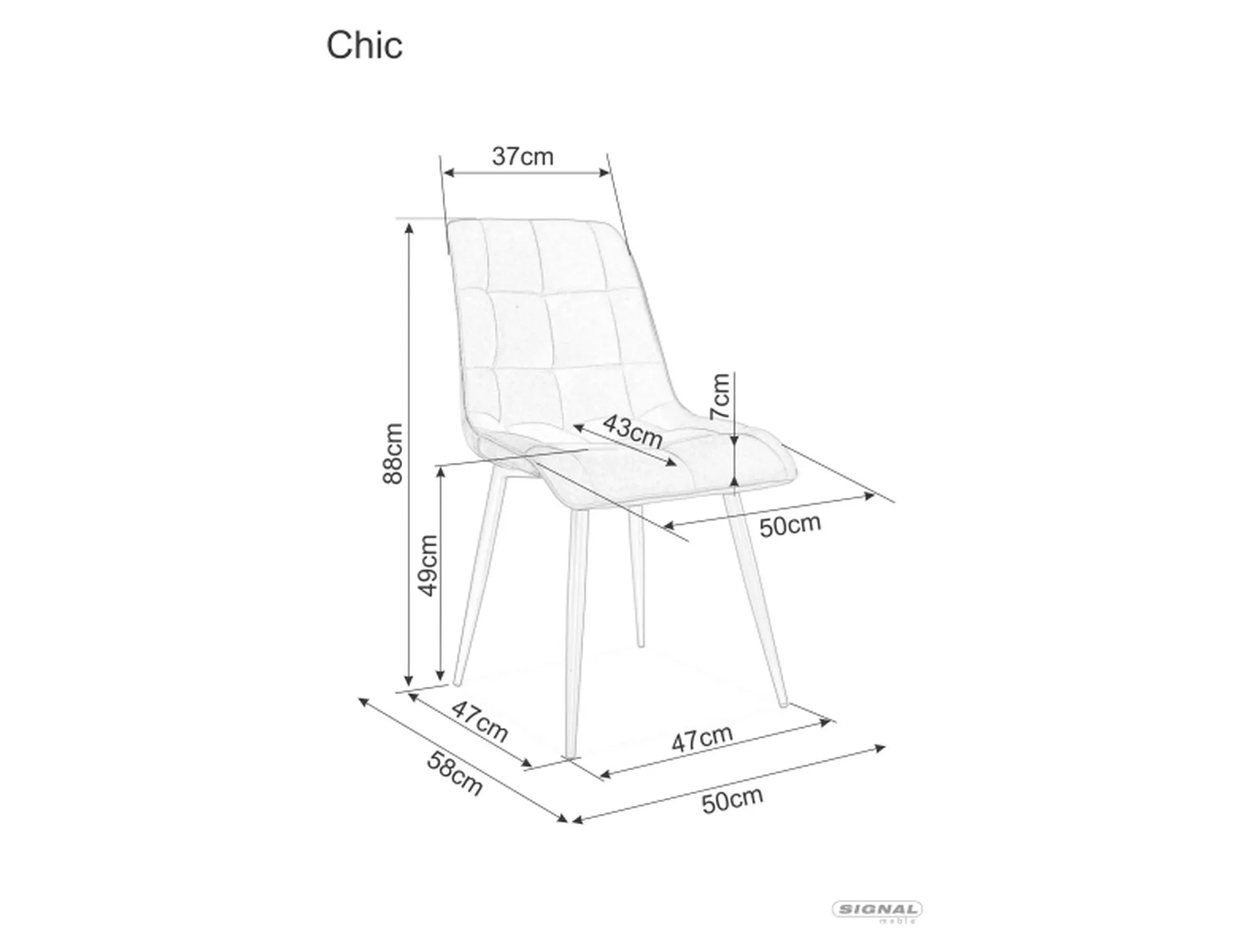 Esszimmerstuhl mit Stoff Chic Brego Grün (1)