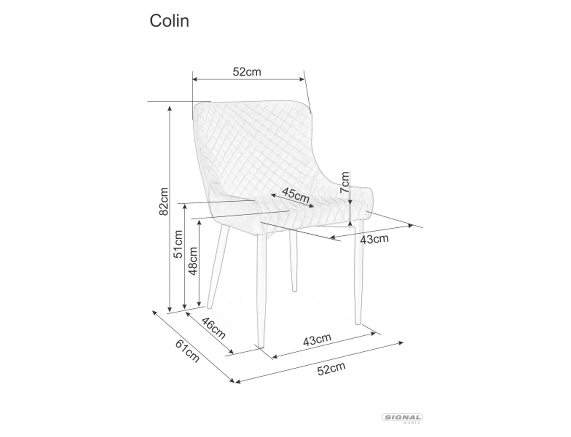 Esszimmerstuhl mit Samtstoff Colin B Schwarz (1)