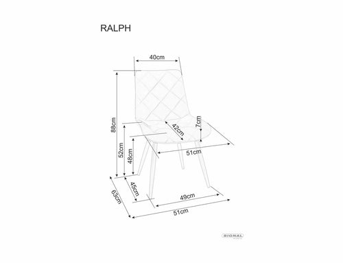 Esszimmerstuhl mit Samtstoff Ralph Schwarz (1)