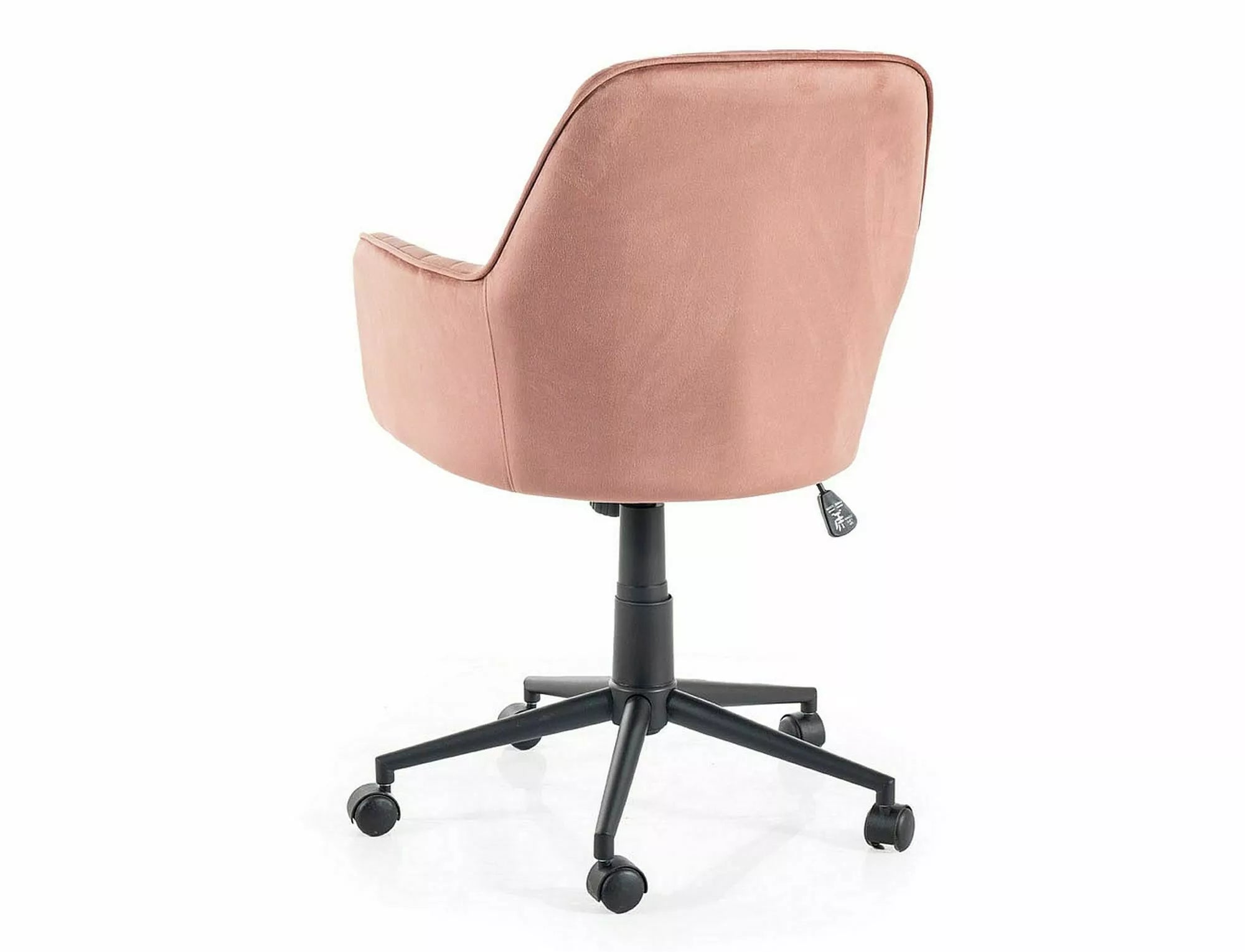 Bürostuhl mit Samtstoff Q-886 Rosa (1)