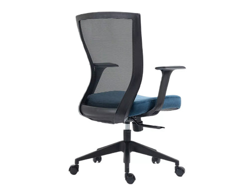 Bürostuhl mit Stoff Q-328 Blau (1)