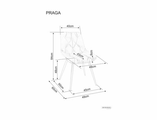 Esszimmerstuhl mit Samtstoff Praga Beige (1)