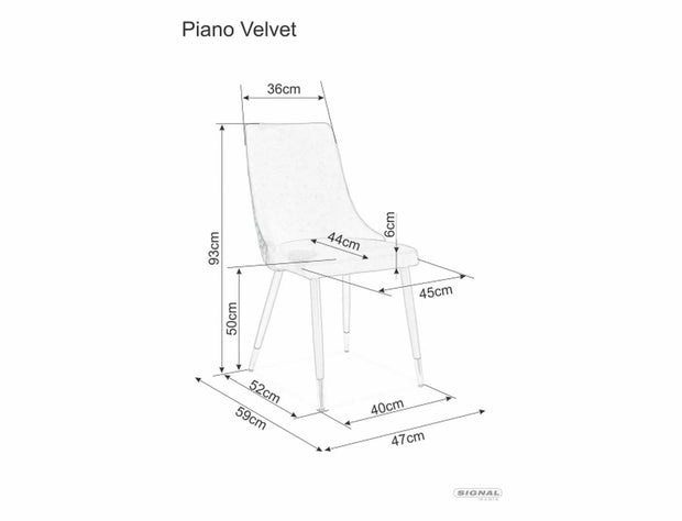 Esszimmerstuhl mit Samtstoff Piano Grau (2)