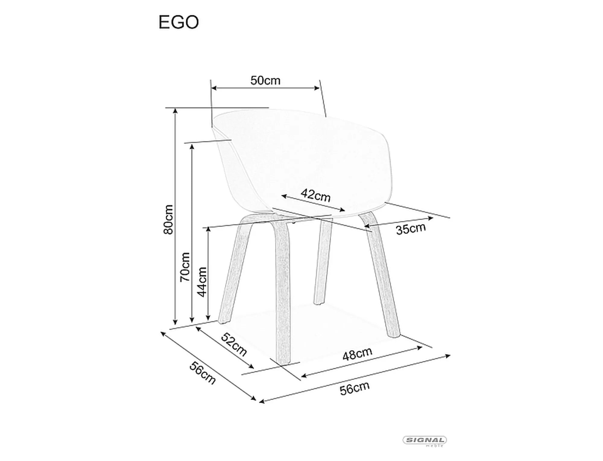 Esszimmerstuhl Ego Weiß (1)