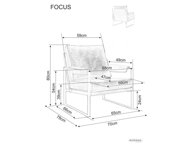 Sessel mit Stoff Focus Brego Beige (2)