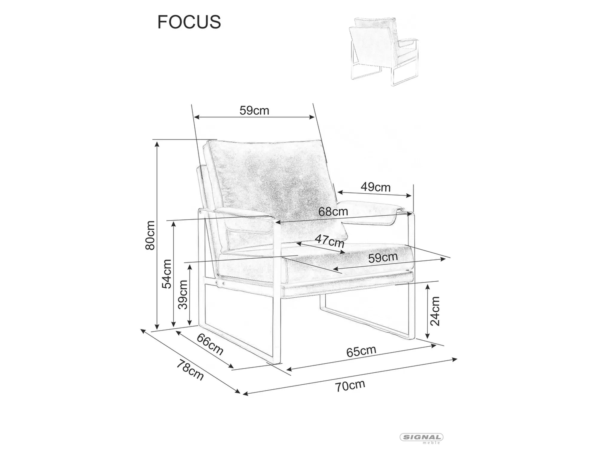 Sessel mit Stoff Focus Brego Grau (2)