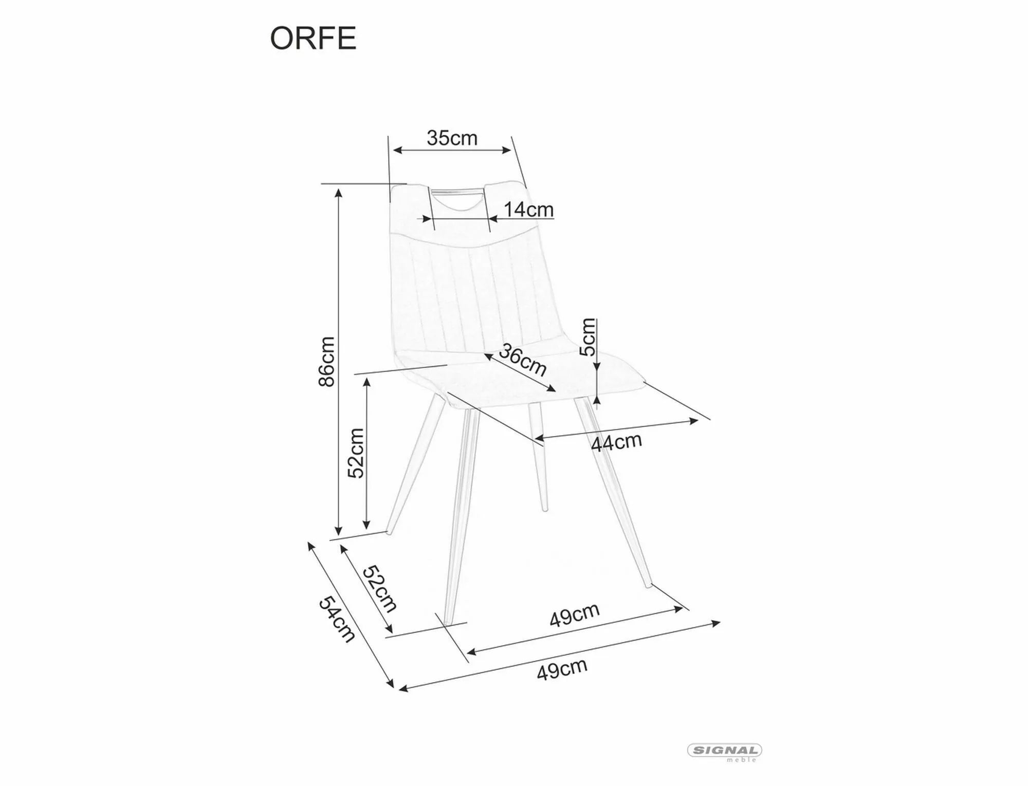 Esszimmerstuhl mit Samtstoff Orfe Beige (2)