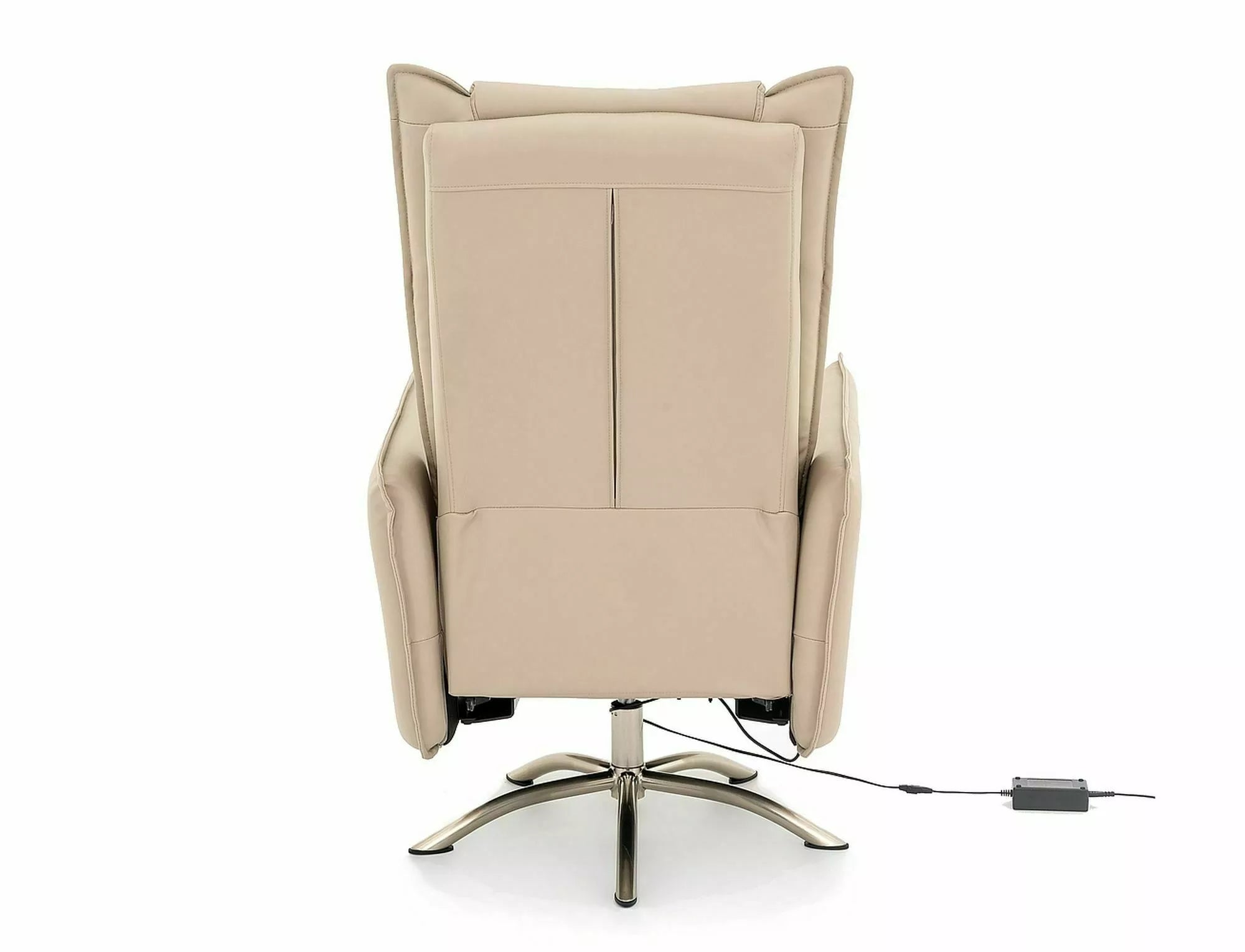 Elektrisch Relaxsessel mit Ökoleder Notos Beige (2)