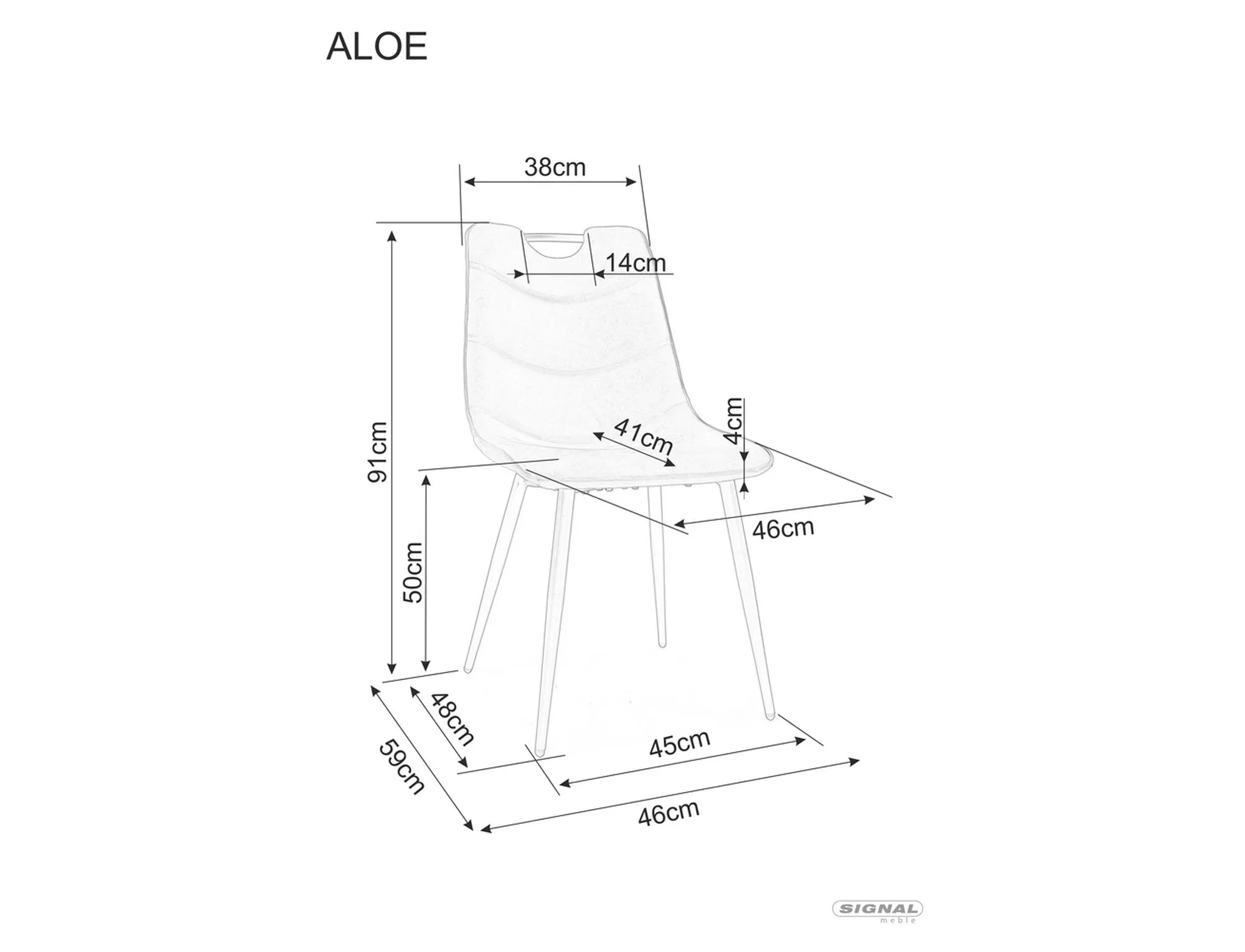 Esszimmerstuhl mit Stoff Aloe Braun (1)