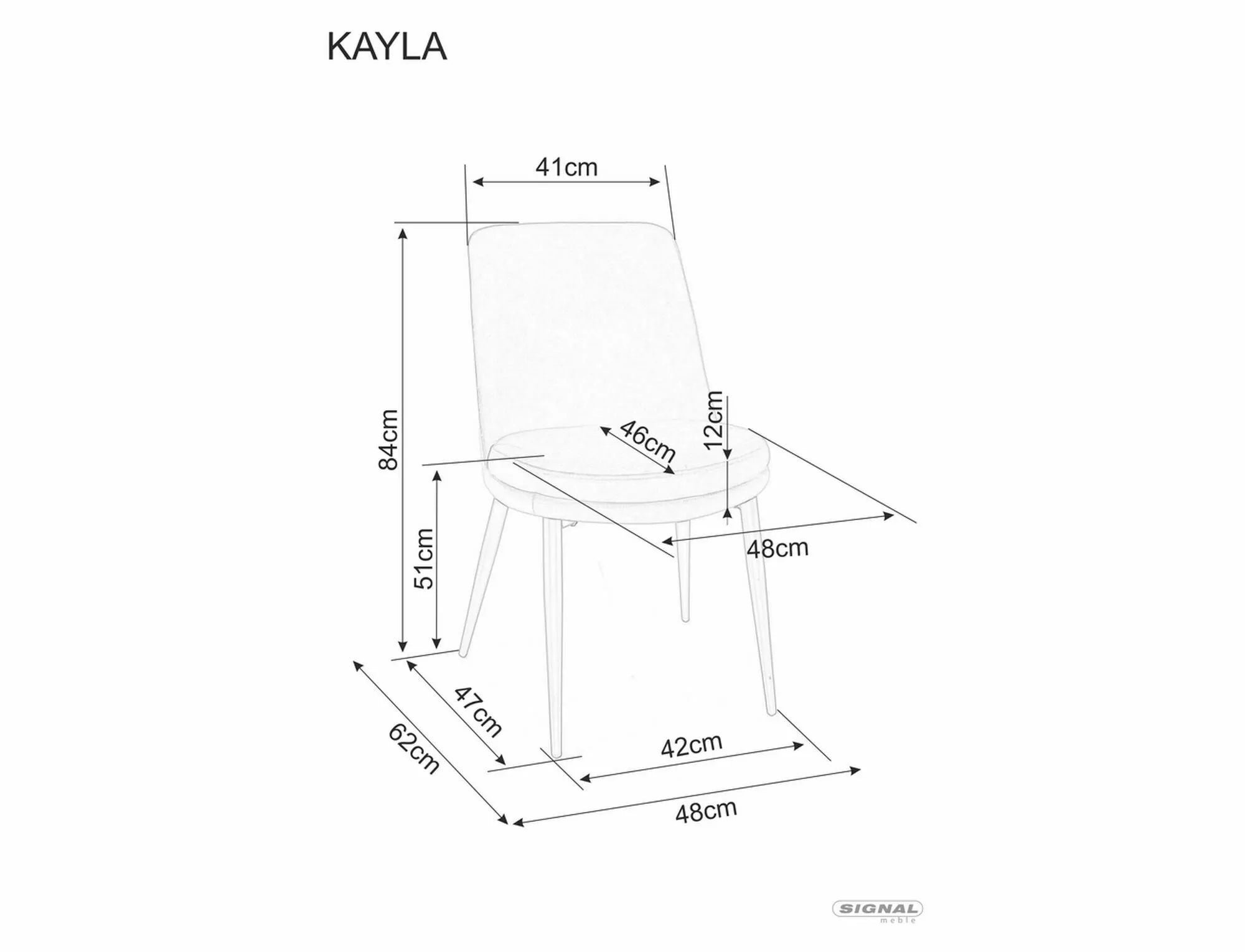 Esszimmerstuhl mit Samtstoff Kayla Schwarz (1)